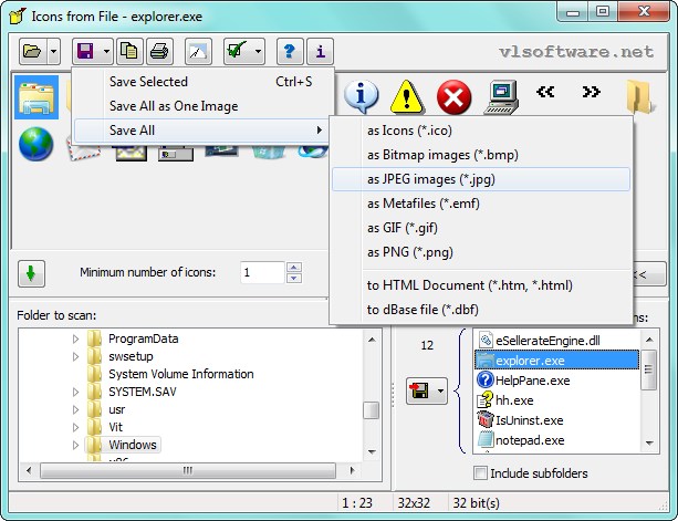 Screenshot of Icons from File 3.3