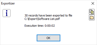 Exporting Result