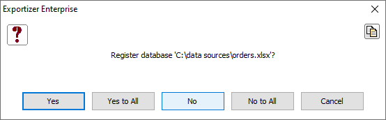 Asking to Register an Excel Database