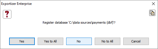 Asking to Register a Folder as a Database