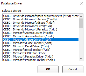 Selecting a Database Driver