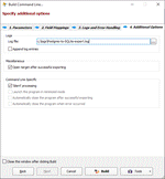 Building command line for data exporting