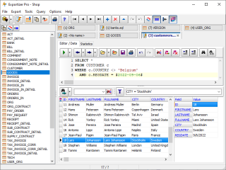 Редагування запиту SQL в Exportizer Pro