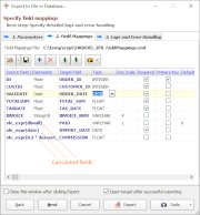 Field mappings for Access to PostgreSQL exporting